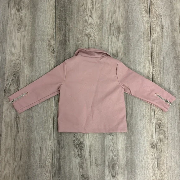 Little lass faux  leather jacket, toddler girls 2t - Picture 4 of 4